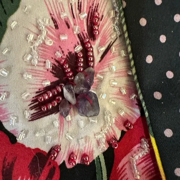 Floral Women's Jacket with Black Base - Picture 2 of 5